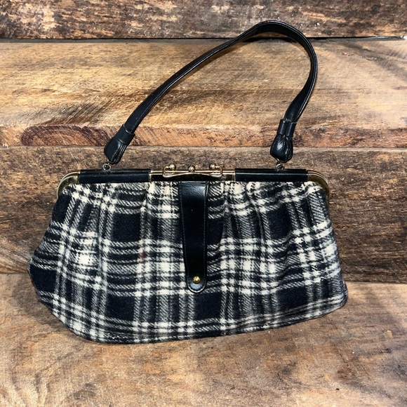 Vintage flannel clutch - Picture 1 of 7